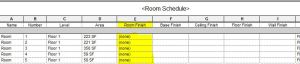 room sched. add